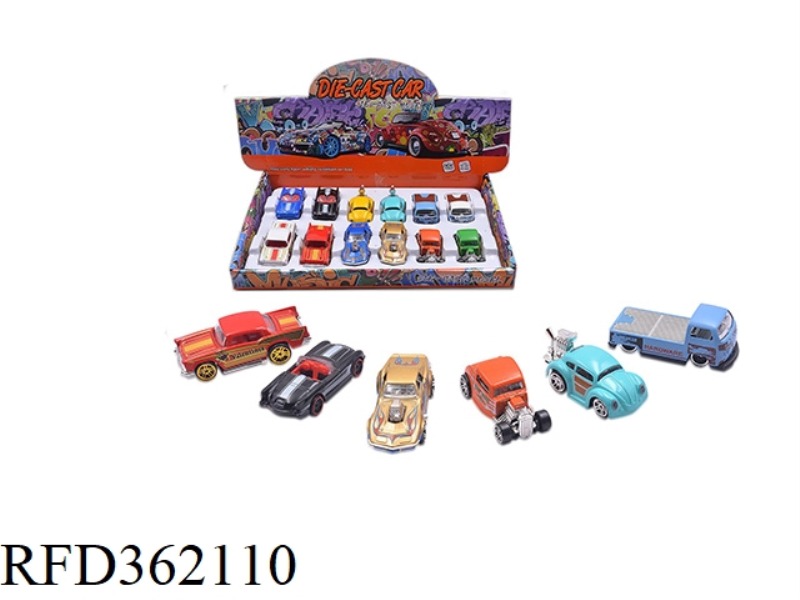 1:64 ALLOY SLIDING SPORTS CAR 12PCS