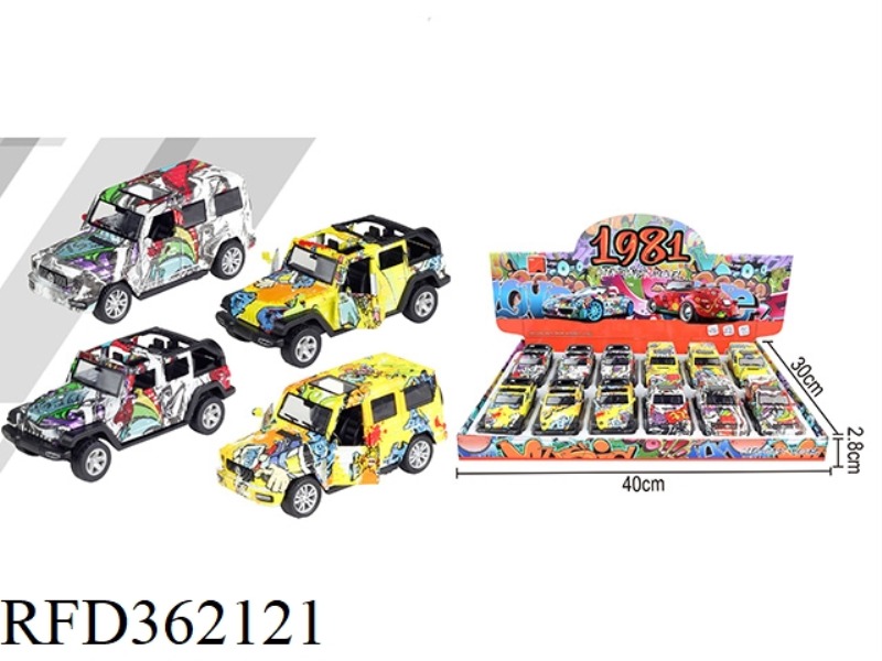 1:36 MERCEDES-BENZ G WRANGLER GRAFFITI SIMULATION ALLOY CAR MIXED 12PCS