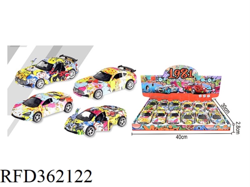 1:32 MERCEDES-BENZ MCLAREN GRAFFITI SIMULATION ALLOY CAR MIXED 12PCS