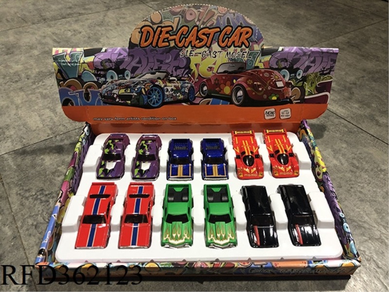 1:64 ALLOY SLIDING SPORTS CAR 12PCS