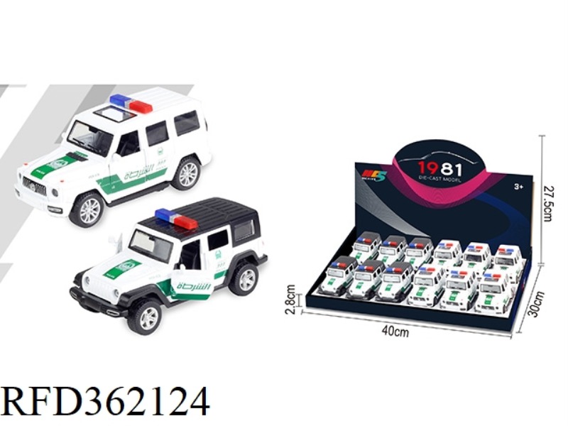 1:36 MERCEDES-BENZ G WRANGLER SIMULATION MIDDLE EAST POLICE CAR ALLOY CAR MIXED 12PCS