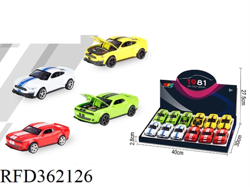 1:36 DODGE MUSTANG COLLISION SIMULATION ALLOY CAR MIXED 12PCS