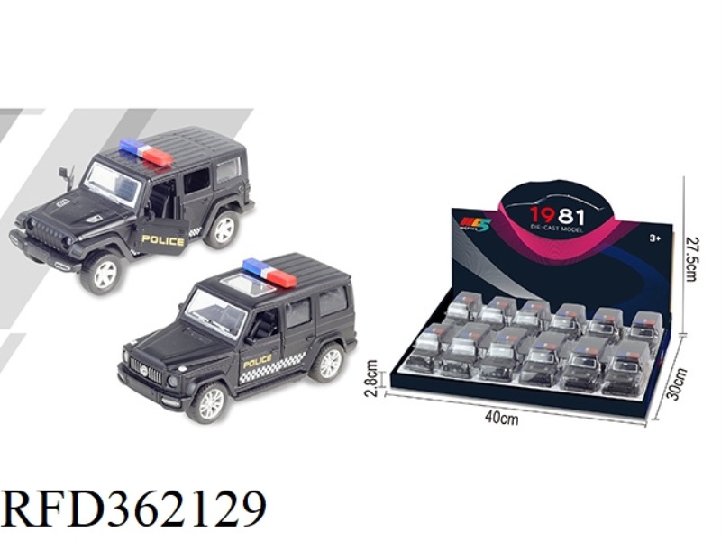 1:36 MERCEDES-BENZ G WRANGLER SIMULATION POLICE CAR ALLOY CAR MIXED 12PCS