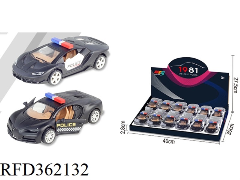 1:32 LAMBORGHINI BUGATTI ALLOY CAR POLICE CAR MIXED 12PCS