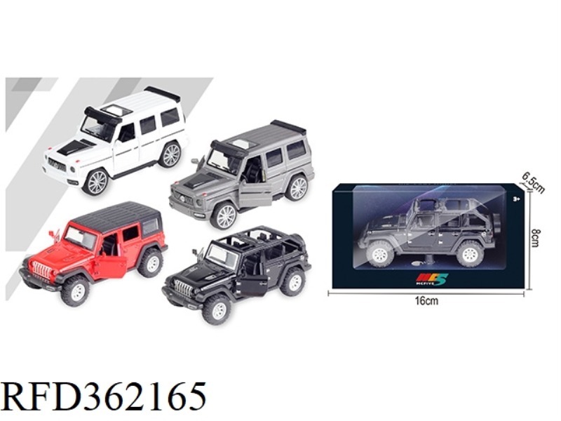 1:36 MERCEDES-BENZ G WRANGLER BIG WHEEL SIMULATION ALLOY CAR MIXED