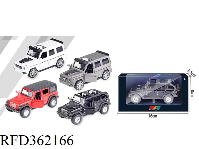 1:36 MERCEDES-BENZ G WRANGLER BIG WHEEL SIMULATION ALLOY CAR MIXED