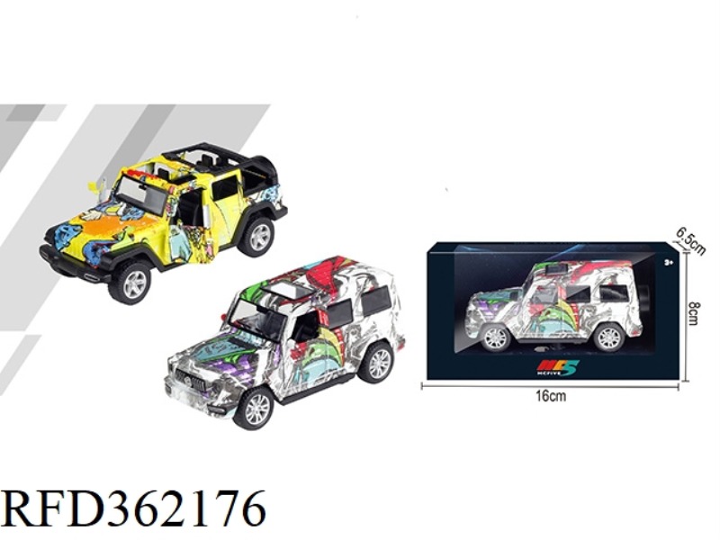 1:36 MERCEDES-BENZ G WRANGLER GRAFFITI SIMULATION ALLOY CAR MIXED
