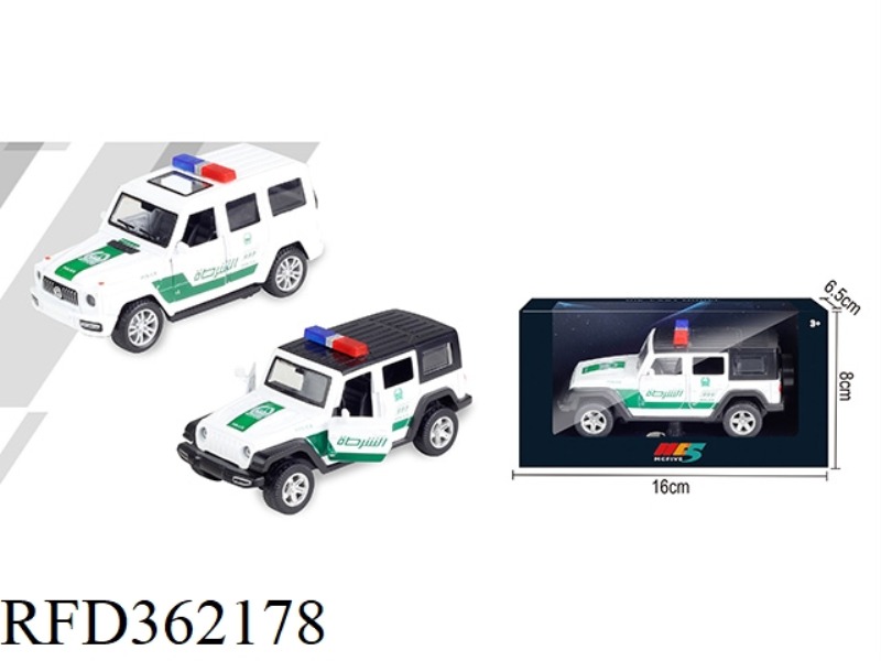 1:36 MERCEDES-BENZ G WRANGLER MIDDLE EAST POLICE CAR SIMULATION ALLOY CAR MIXED