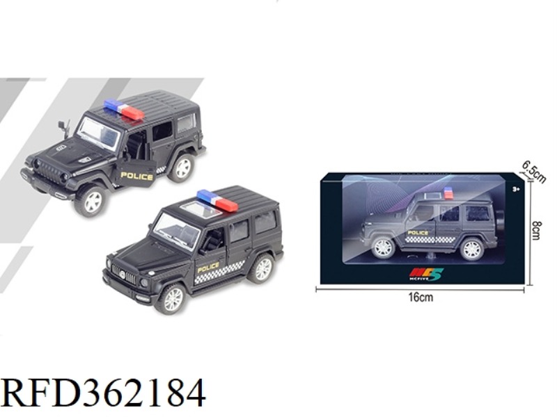 1:36 MERCEDES-BENZ G WRANGLER POLICE CAR SIMULATION ALLOY CAR MIXED