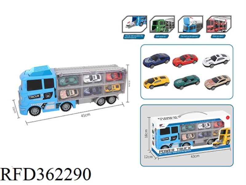 POLICE CONTAINER TRUCK (WITH GOLD CAR)
