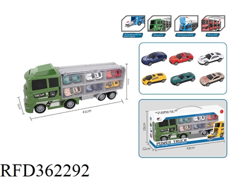 MILITARY CONTAINER TRUCK (WITH GOLDEN CAR)