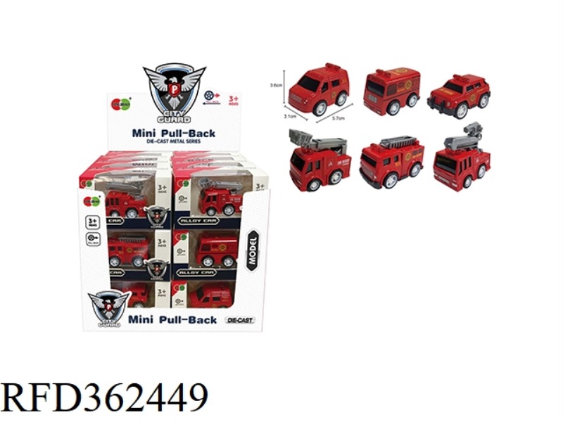 MIL Q VERSION OF THE RETURN ALLOY FIRE TRUCK 24PCS