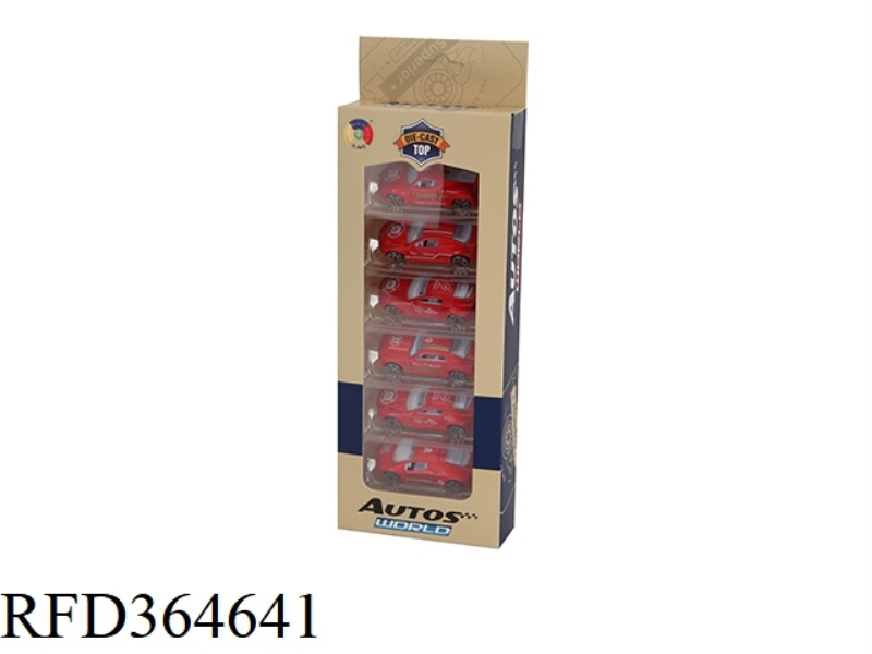 6 SIMULATION FIRE FIGHTING ALLOY CARS