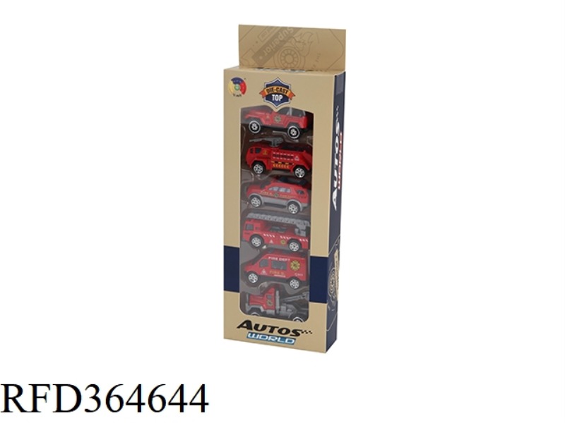 6 FIRE ALLOY CARS