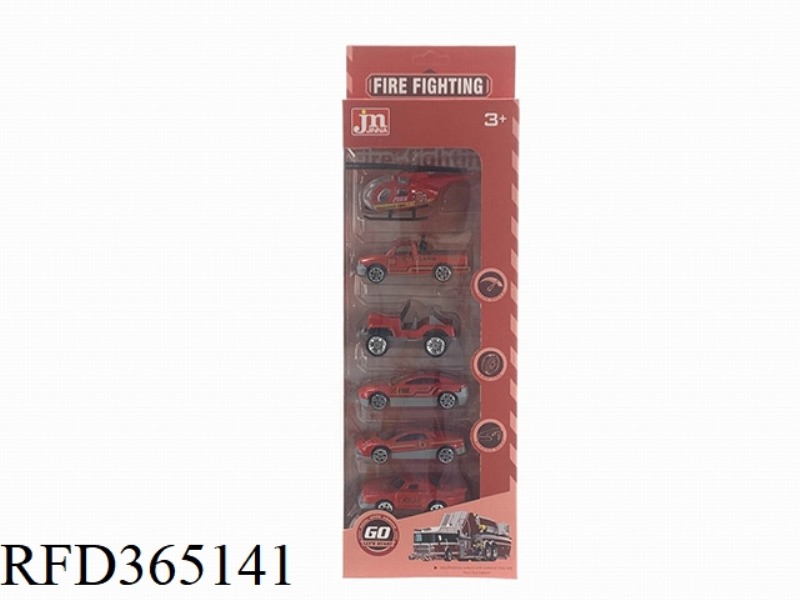 6 FIRE ALLOY CARS