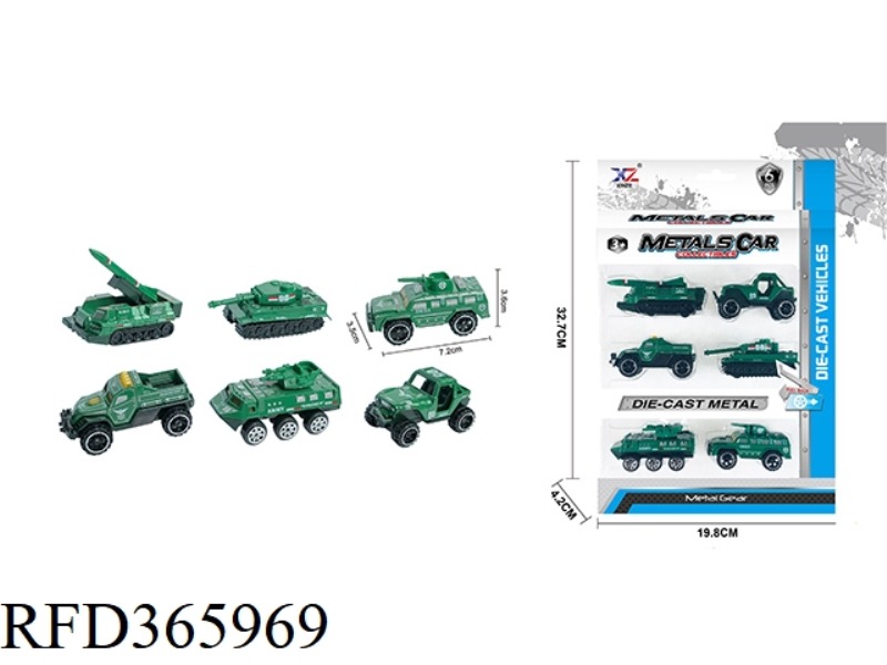 ALLOY MILITARY SUIT SLIDING 6 PCS