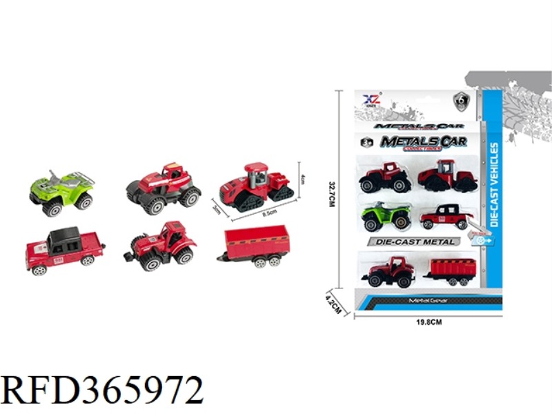 ALLOY FARMER SUIT SLIDING 6 PCS