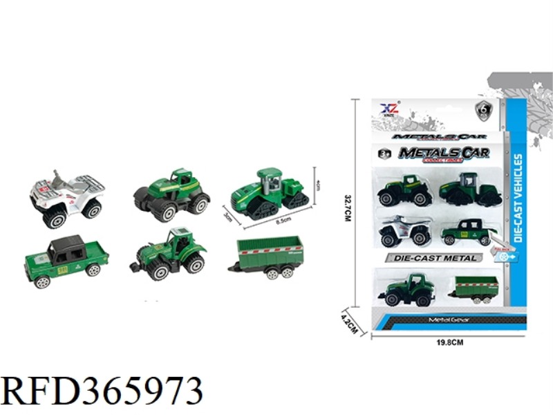 ALLOY FARMER SUIT SLIDING 6 PCS