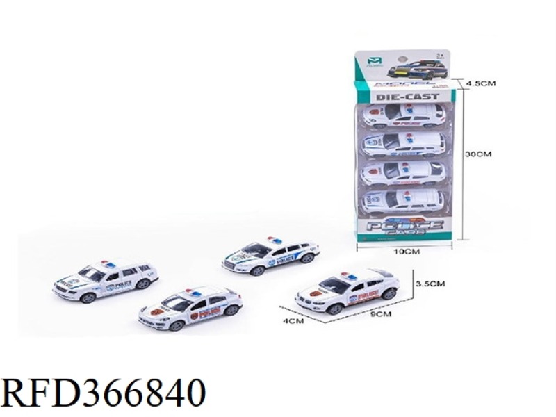 ALLOY PULL BACK SUV POLICE CAR