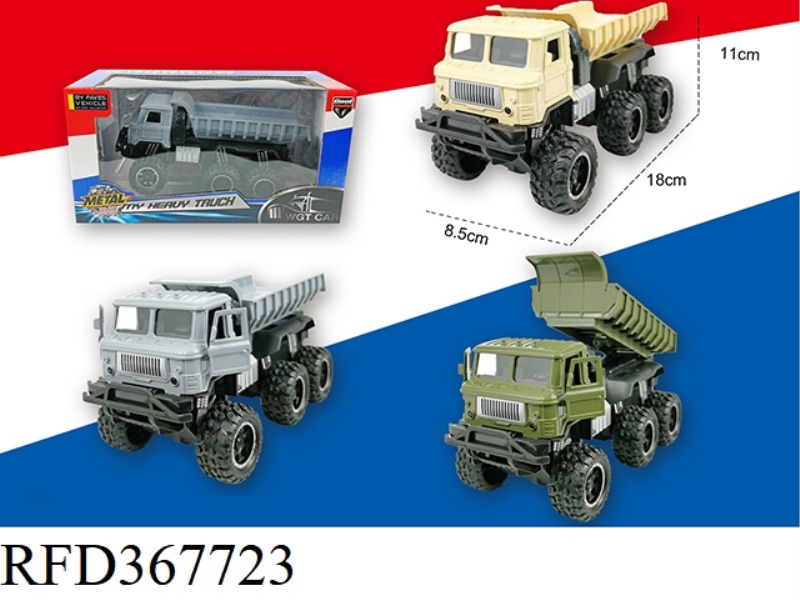 THE FORMER SOVIET UNION TRUCK OPEN DOOR PULL BACK ARMY TRUCK DUMP TRUCK