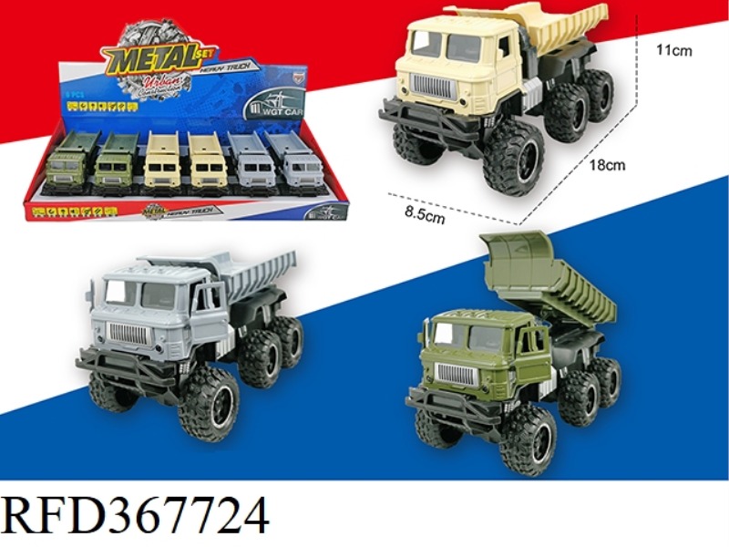 THE FORMER SOVIET UNION TRUCK OPEN DOOR PULL BACK ARMY TRUCK DUMP TRUCK 6PCS