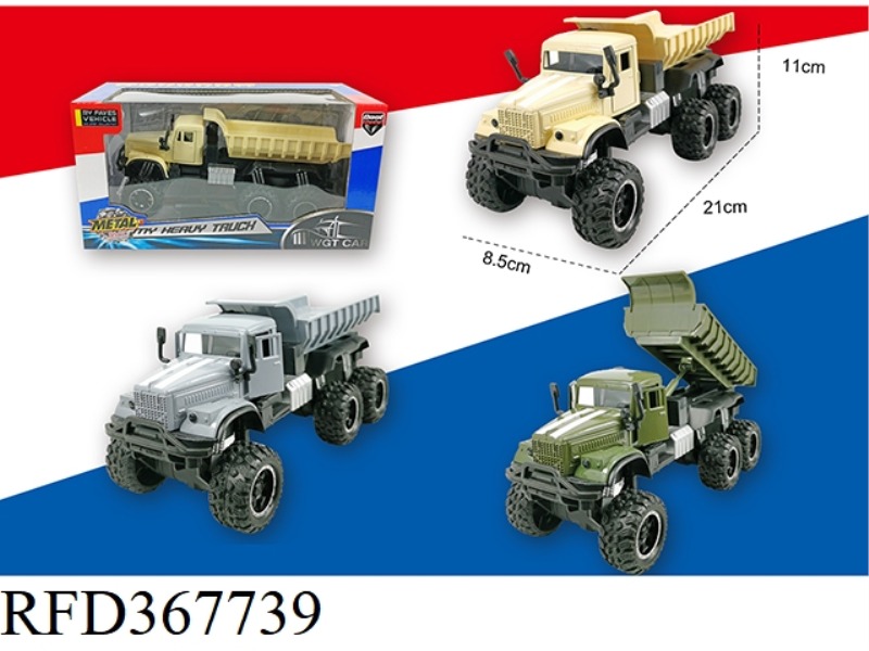 KLASS OPEN DOOR PULL BACK ARMY TRUCK DUMP TRUCK