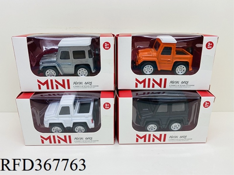 ALLOY Q VERSION PULL BACK PICKUP FOUR ASSORTED