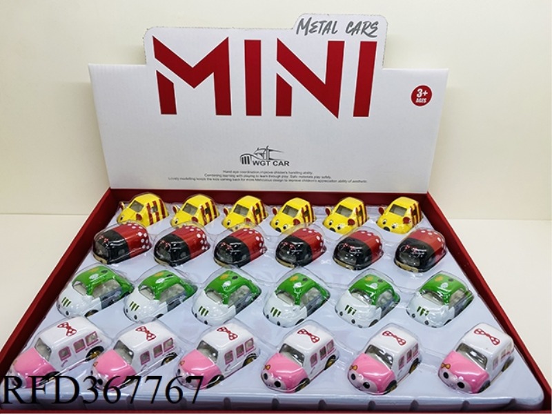 FOUR TYPES OF ALLOY Q-VERSION PULL BACK PICKUPS (24 PCS/DISPLAY BOX)