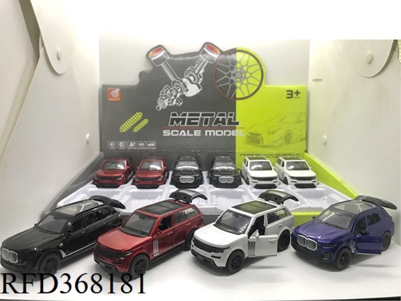 ALLOY PULL BACK THREE-DOOR SPORTS CAR (1:36) 12PCS