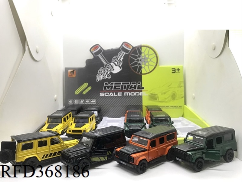 ALLOY PULL BACK SOUND AND LIGHT THREE-DOOR SPORTS CAR (1:36) 12PCS