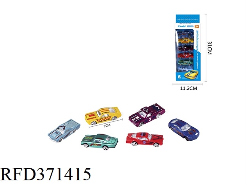 1:64 CLASSIC SLIDING ALLOY CAR SIX PACKS (RUSSIAN VERSION)