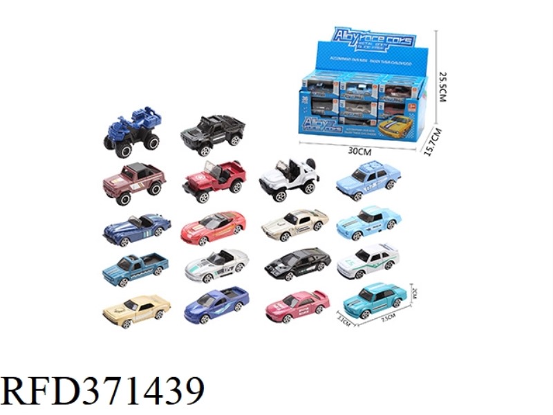 1:64 SLIDING ALLOY CAR WITH 36 PCS (CITY CAR, BEACH OFF-ROAD, VINTAGE CAR)