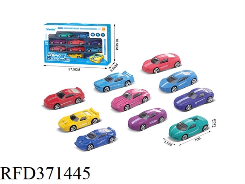 10 PACKS OF 1:64 SLIDING ALLOY CARS (RALLY SPORTS CARS, LIMITED EDITION SPORTS CARS)