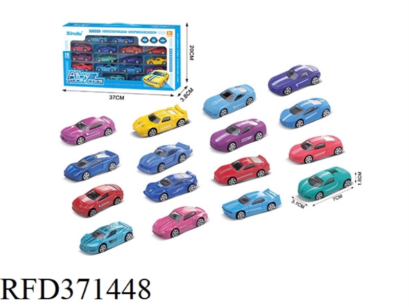1:64 SLIDING ALLOY CAR SIXTEEN PACKS (LIMITED EDITION SPORTS CAR, LUXURY COUPE, RALLY SPORTS CAR)