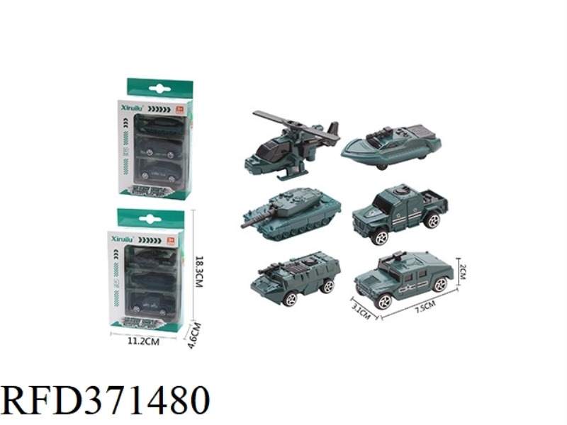 1:64 SLIDING ALLOY CAR WITH THREE PACKS (MILITARY CAR)