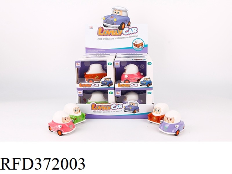 Q VERSION HELMET PRINTING ALLOY CAR (12PCS)