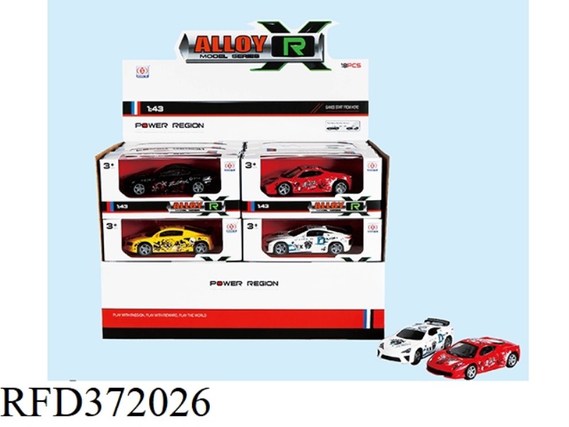 PRINTED ZINC ALLOY CAR (18PCS)
