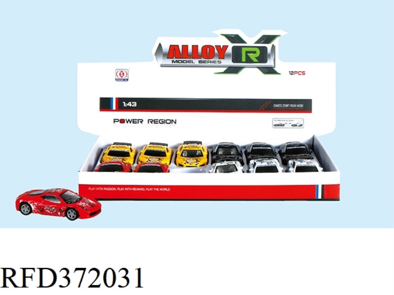 PRINTED ZINC ALLOY CAR (12PCS)