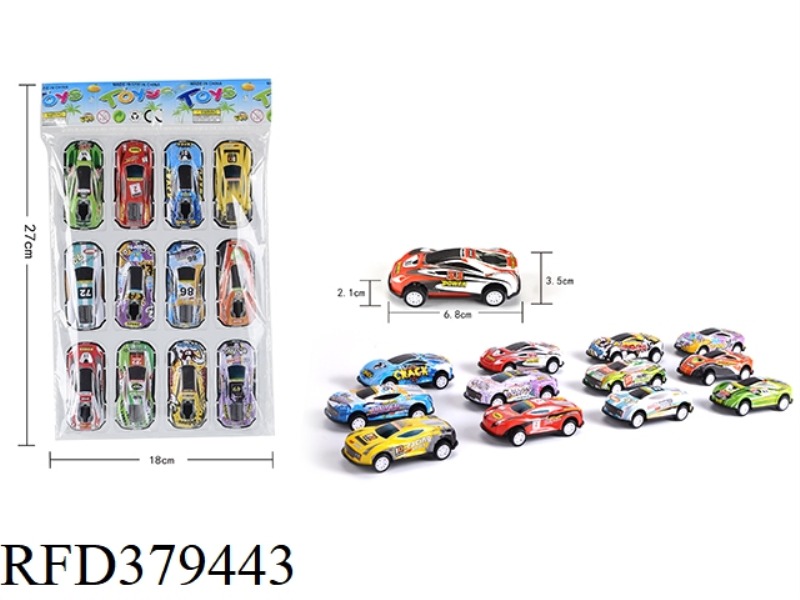 PULL BACK METAL CAR 12PCS