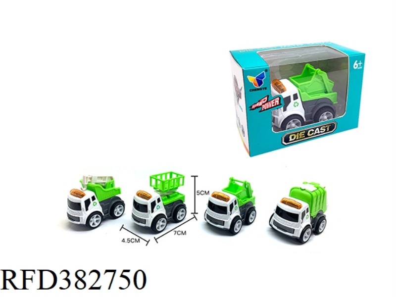 4 TYPES OF SANITATION INERTIAL ALLOY CARS (SINGLE BOX)