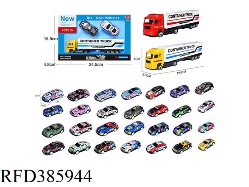 2 ALLOY CONTAINERS ON-BOARD 2 SPORTS CARS (SLIDE)