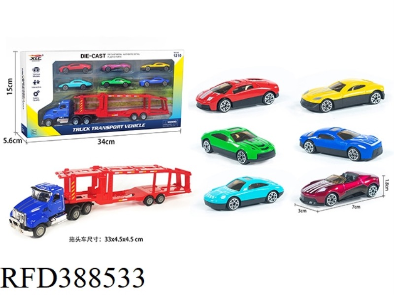 ALLOY TRACTOR COMBINATION WITH 6 CARS