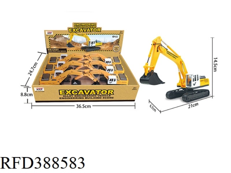 SLIDING ALLOY BACKHOE 6PCS