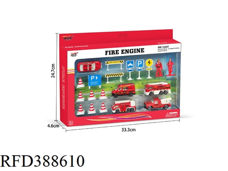 ALLOY FIRE FIGHTING SCENE SET