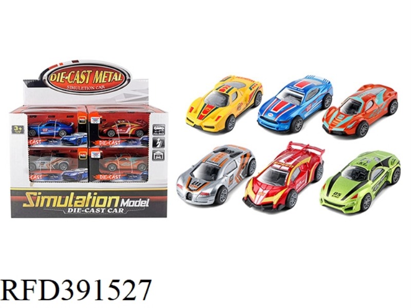 1:50 ALLOY PULL BACK CAR MODEL 12PCS