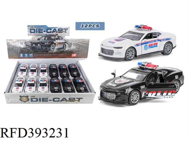 1:32 ALLOY PULL BACK POLICE CAR 12PCS