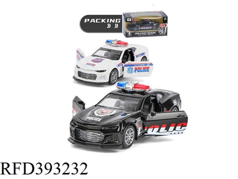 1:32 ALLOY POLICE CAR PULL BACK TO OPEN THE DOOR (1 PACK)