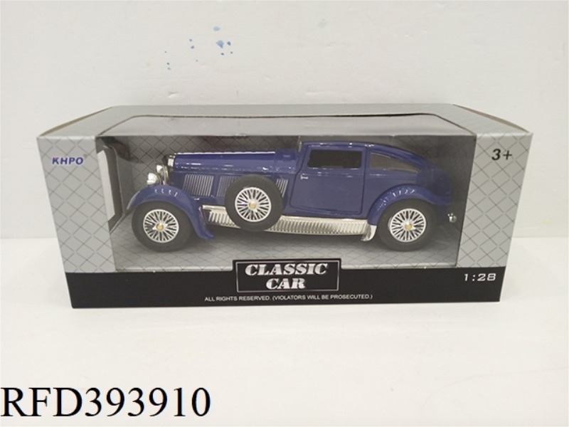 1:28 PULL BACK BENTLEY ALLOY CLASSIC CAR (SINGLE STYLE 4 COLORS MIXED)