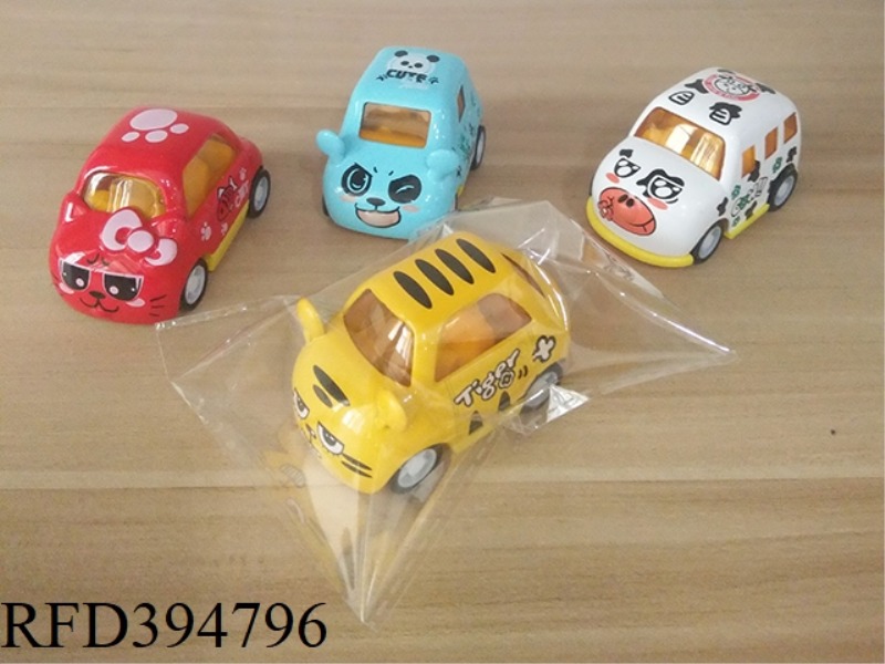 ALLOY CARTOON PULL BACK CAR-ANIMAL