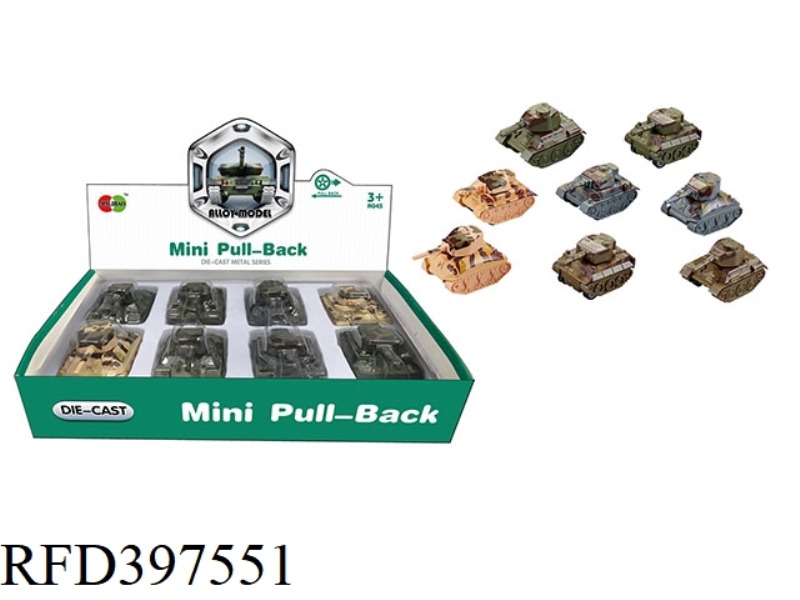 MIER Q VERSION PULL BACK ALLOY TANK (8PCS)